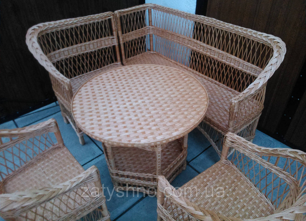 Плетеный кухонный уголок из лозы Киев - изображение 7