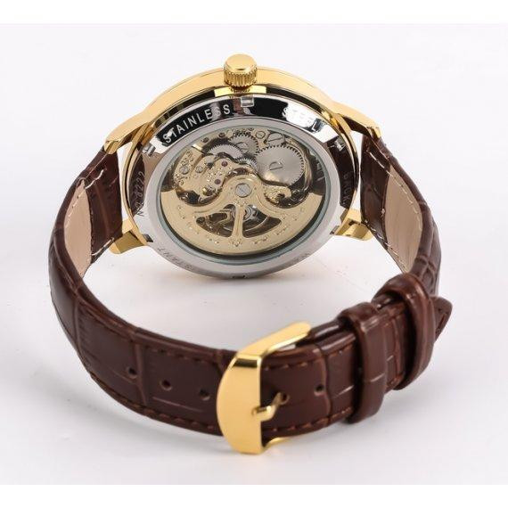 Чоловічий наручний годинник Besta Skeleton UA (Коричневий) Вінниця - фото 4