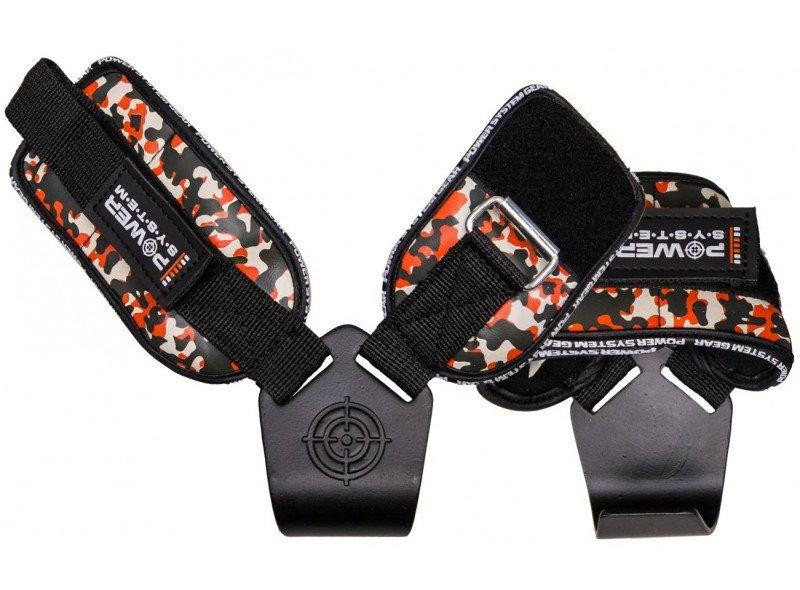 Гаки для тяги на зап'ястя Power System PS-3370 Hooks Camo Black/Red XL Кам'янське - фото 2