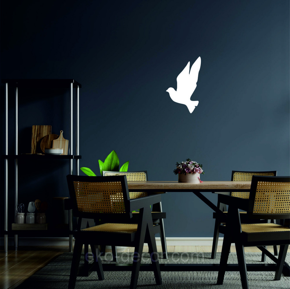 Декоративное настенное Панно «Птичка» Декор на стену(цена за 1шт) 30*18 см, Белый Киев - изображение 7