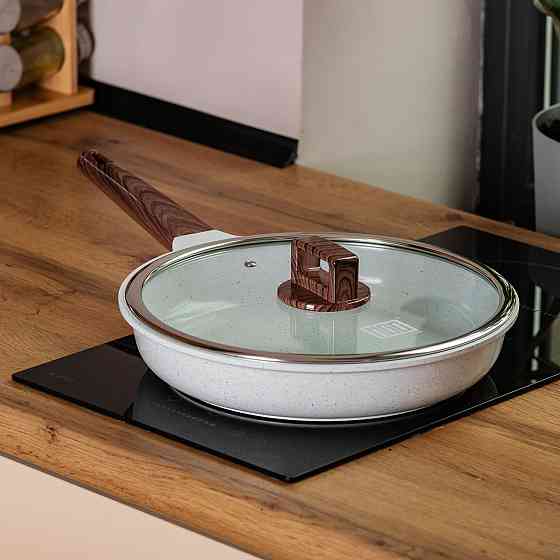 Сковорода алюминиевая 28 см с керамическим покрытием белая Киев