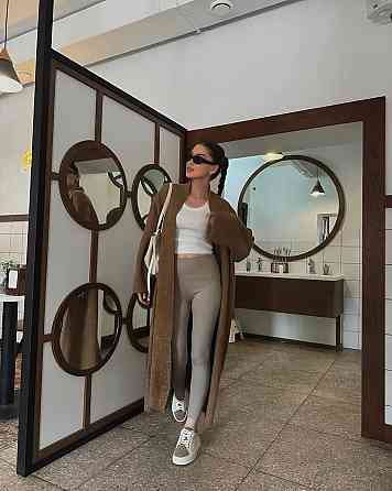 Жіночий базовий довгий кардиган з ангори Шоколад Одеса