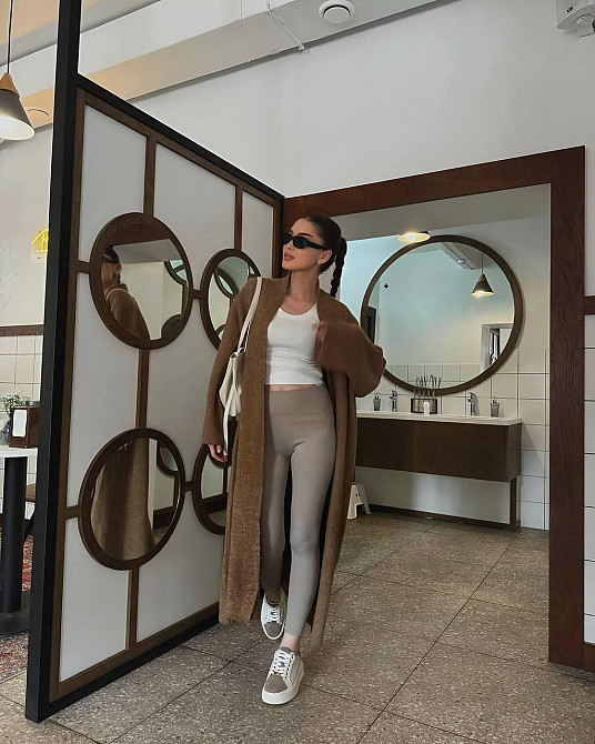 Жіночий базовий довгий кардиган з ангори Шоколад Одеса - фото 1