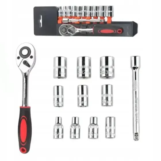 Набор торцевых головок с трещоточкой Ultra (12 шт.) 1/4" Коломия