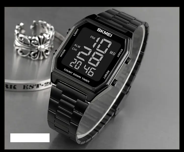 Чоловічий наручний годинник Skmei 1735 (Чорний з чорним циферблатом Вінниця - фото 5