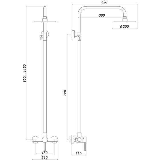 Душевая система Globus Lux ALPEN S-SH-005 Киев