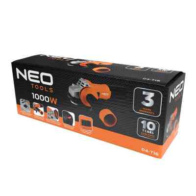 Шліфувальна машина Neo Tools 125мм, 1000W, 12000об/хв, 2.0кг (04-716) Вінниця