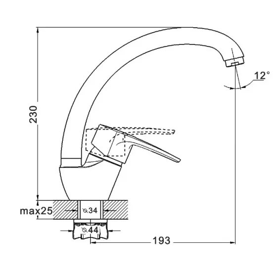 Смеситель для кухни WEZER YUB4-181-WHITE белый Киев