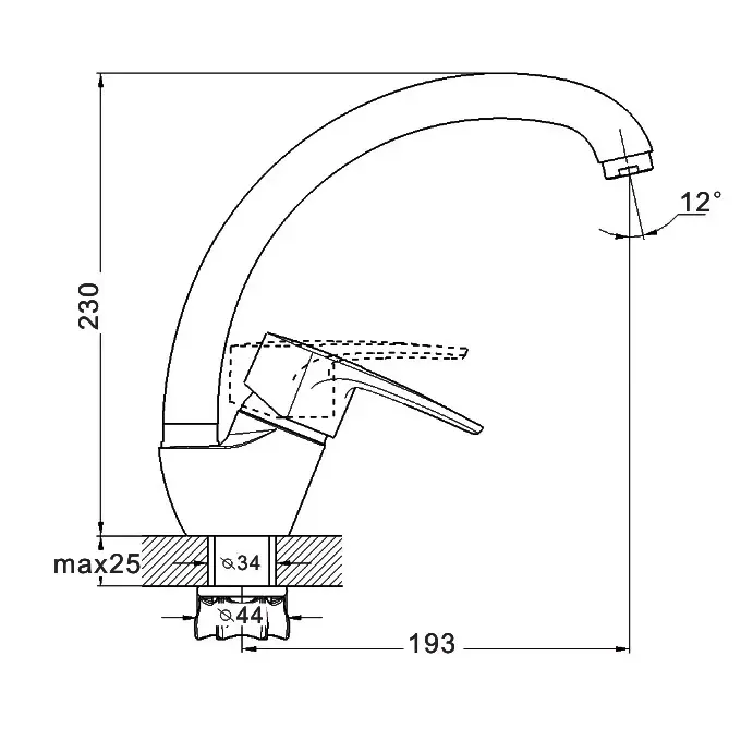 Смеситель для кухни WEZER YUB4-181-WHITE белый Киев - изображение 4
