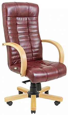 Офісне Крісло Керівника Richman Atlant Titan Bordo Wood-Beech М3 MultiBlock Бордовий Київ
