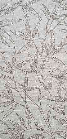 Шпалери вінілові на флізеліні метрові Rasch Novella 1,06х10 листя гілки матові коричневі на бежевому Київ