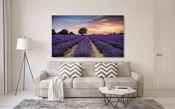 Картина холст в гостиную / спальню Лаванда  MLP_86 50x100 см Киев