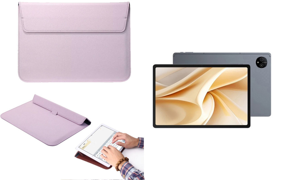 Чехол-конверт VitoCase для Ulefone Tab A11, с функцией подставки для планшета Черный Фиолетовый Киев - изображение 1