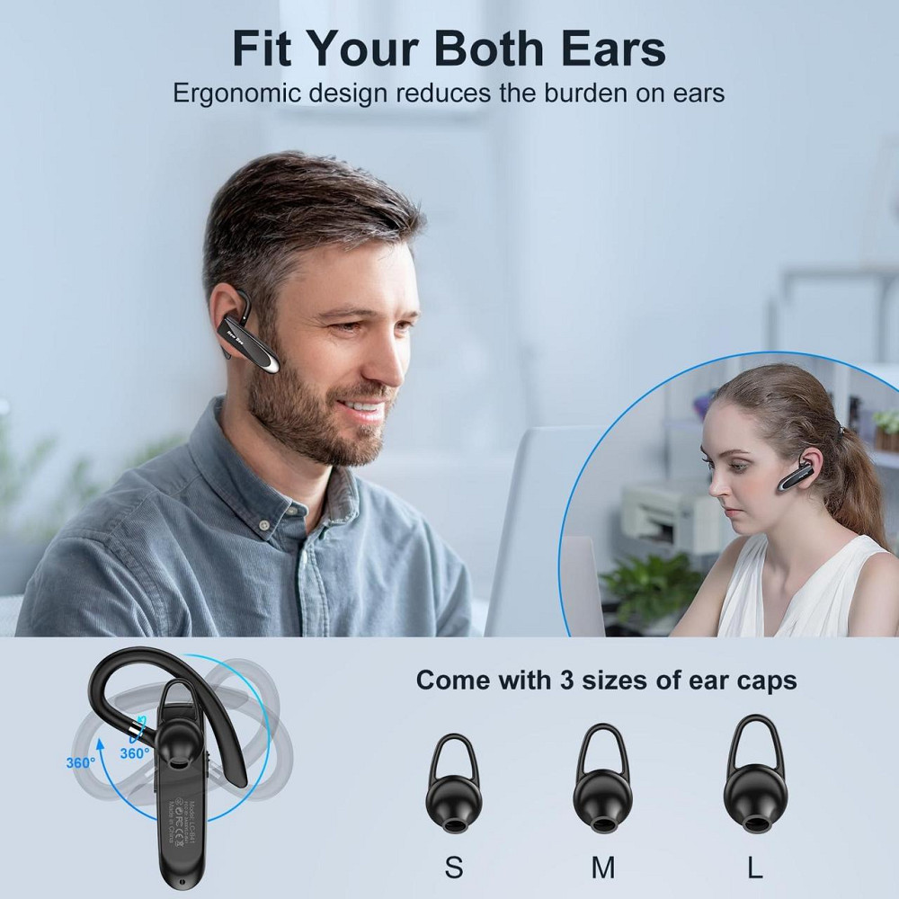 Навушники New Bee B41 Чорні Bluetooth бездротові in-ear TWS 22 год відтворення 24 год розмов 60 днів стендбай мікрофон CVC Київ - фото 9