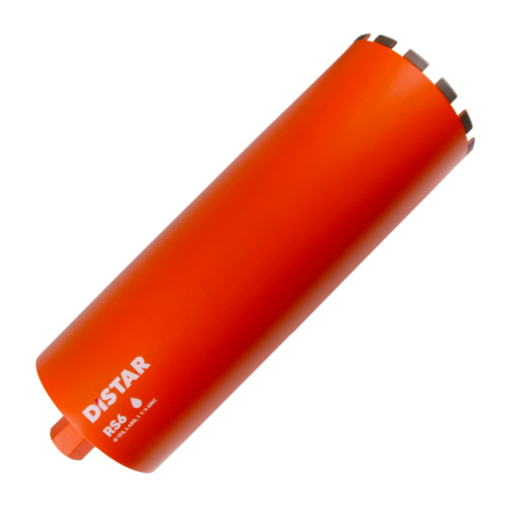 Якісне свердло алмазне Distar DDS-W 172X450X1 1/4 UNC RS6 : ∅ 170мм х 450мм, бетон армований Київ - фото 1