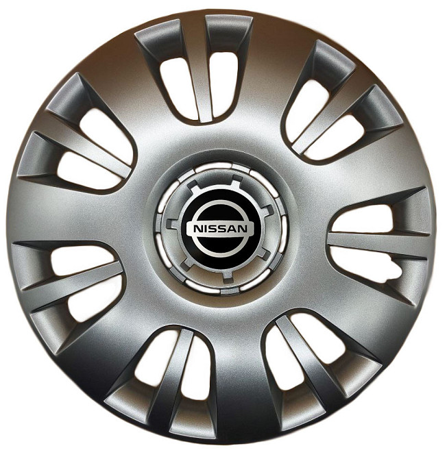 Автомобільні модельні ковпаки R15 Nissan 312 4шт, SJS, сріблясті Київ - фото 1