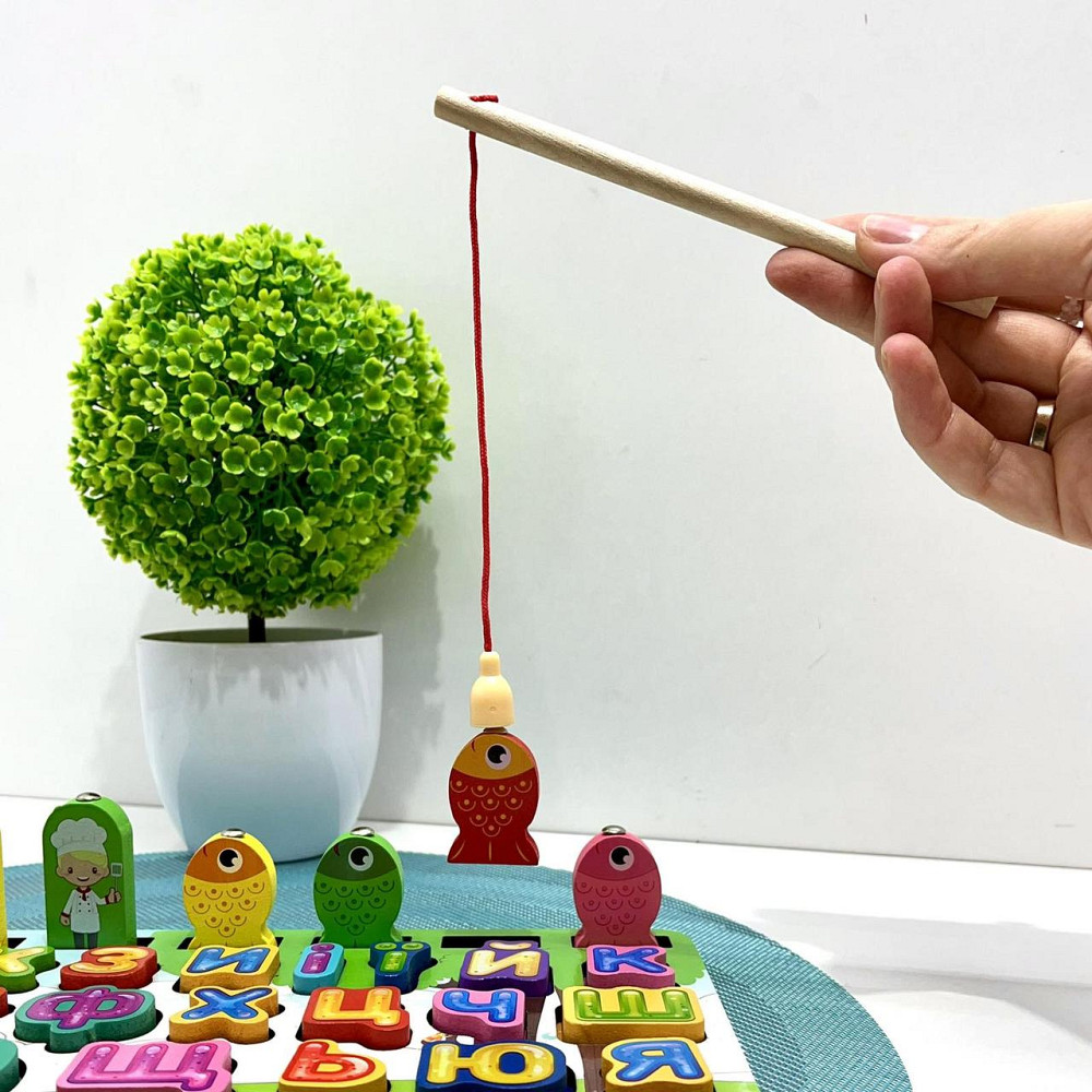 Дошка логічна WToys математичний+фруктовий сортер транспорт букви магнітна рибалка (C 62746) Чернігів - фото 5