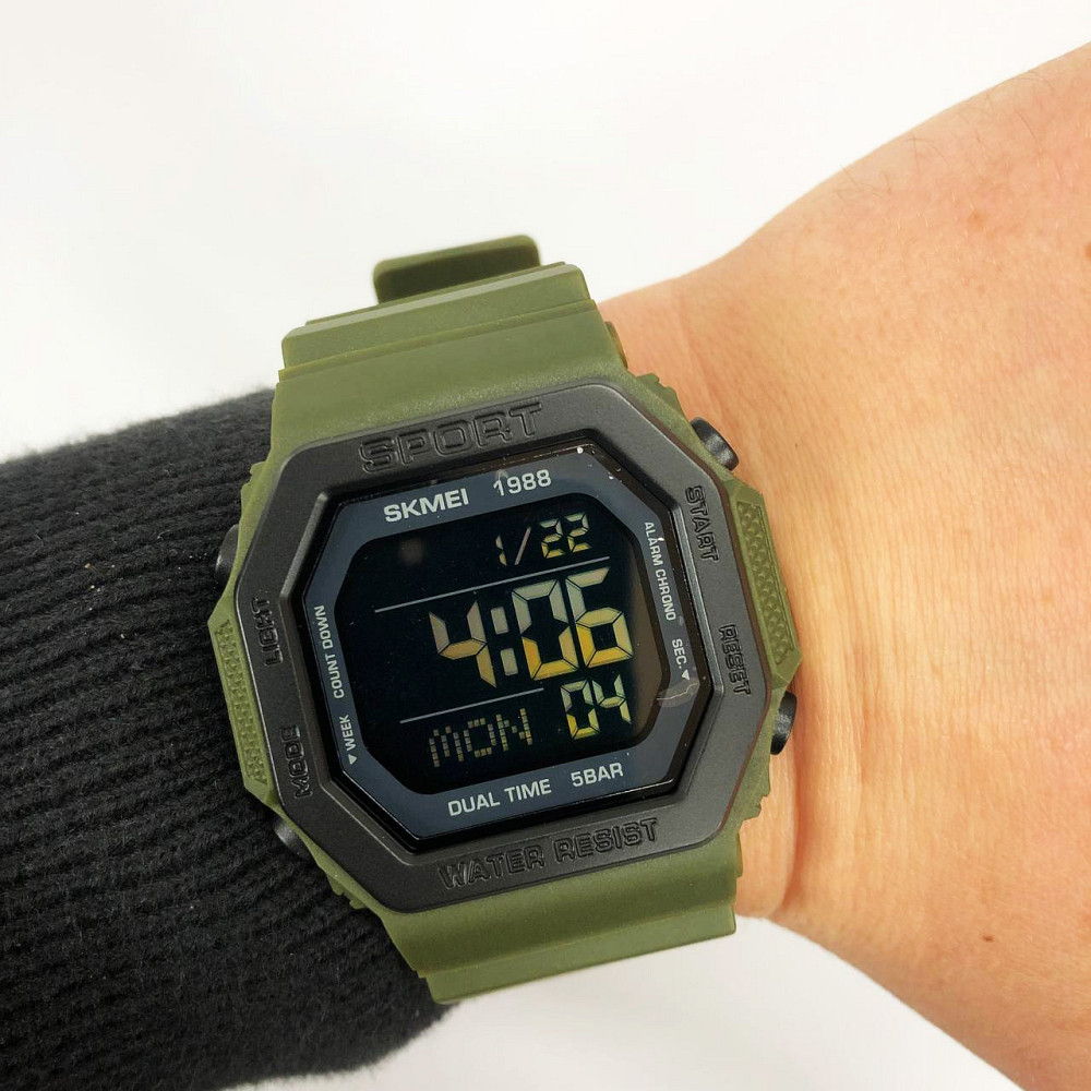 Годинники наручні спортивні, Електронні вологозахищені наручні годинники Водонепроникні 50 м JW-52 Львів - фото 6