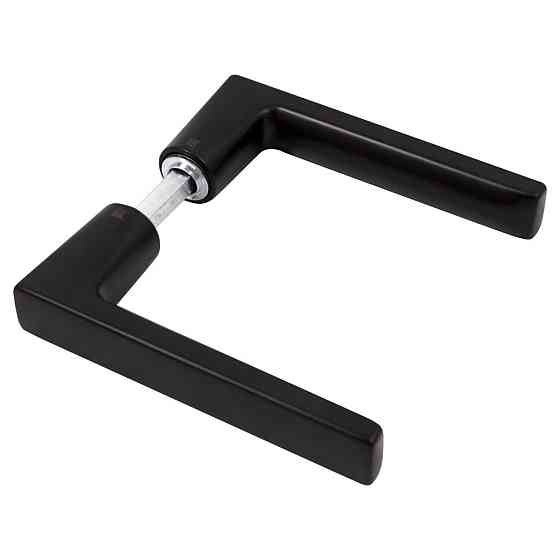 Дверна ручка на розетті Nuda Baar чорний матовий R ф/з Київ