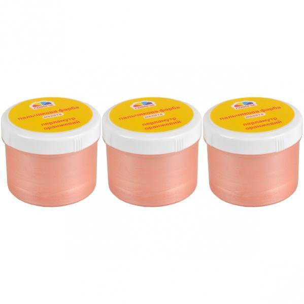 Фарба пальчикова "Гамма Нововолинськ" "Малята"  перл. оранжевий, 60 мл 101421, шт Київ - фото 1