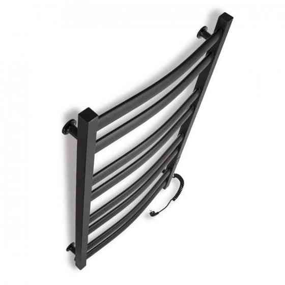 Електрична сушарка для рушників Laris Зебра Атлант ЧКЧ8 500Х900 Е чорний, правильне під'єднання Київ