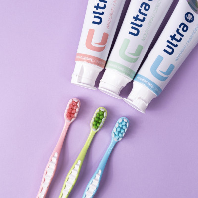 Зубная щетка Fesco Expert Clean Extra Soft Голубая 1 шт. + Розовая 1 шт. (4820204702311) Винница - изображение 5