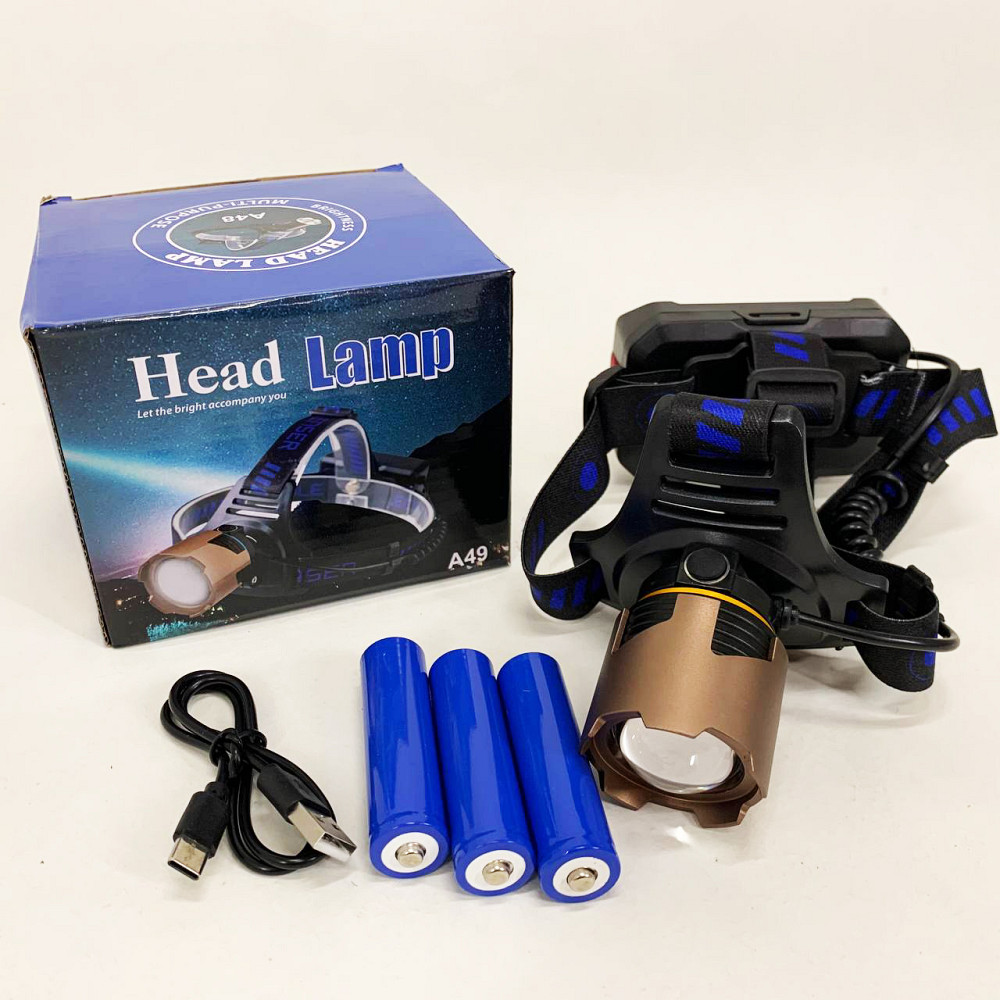 Фонарь налобный A49-TG 3x18650 ZS-40 Львов - изображение 5