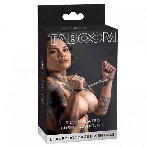 Наручники Taboom, металеві, срібні Sex Aura Київ
