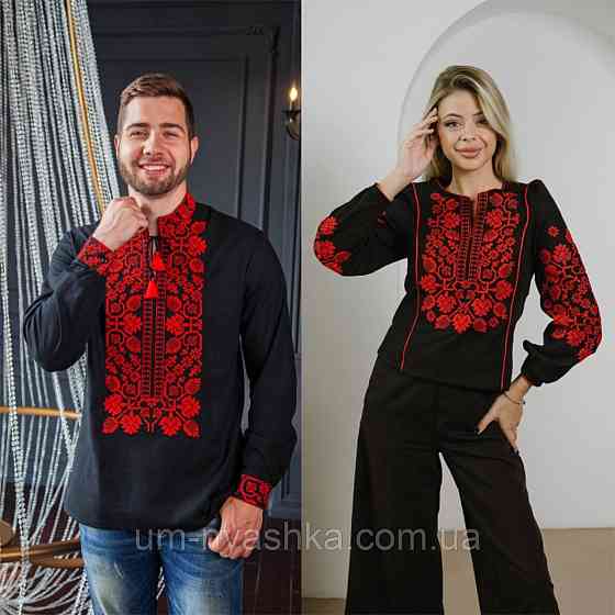 Жіноча вишиванка натуральна "Владана чорна" р.S-XL Кривий Ріг