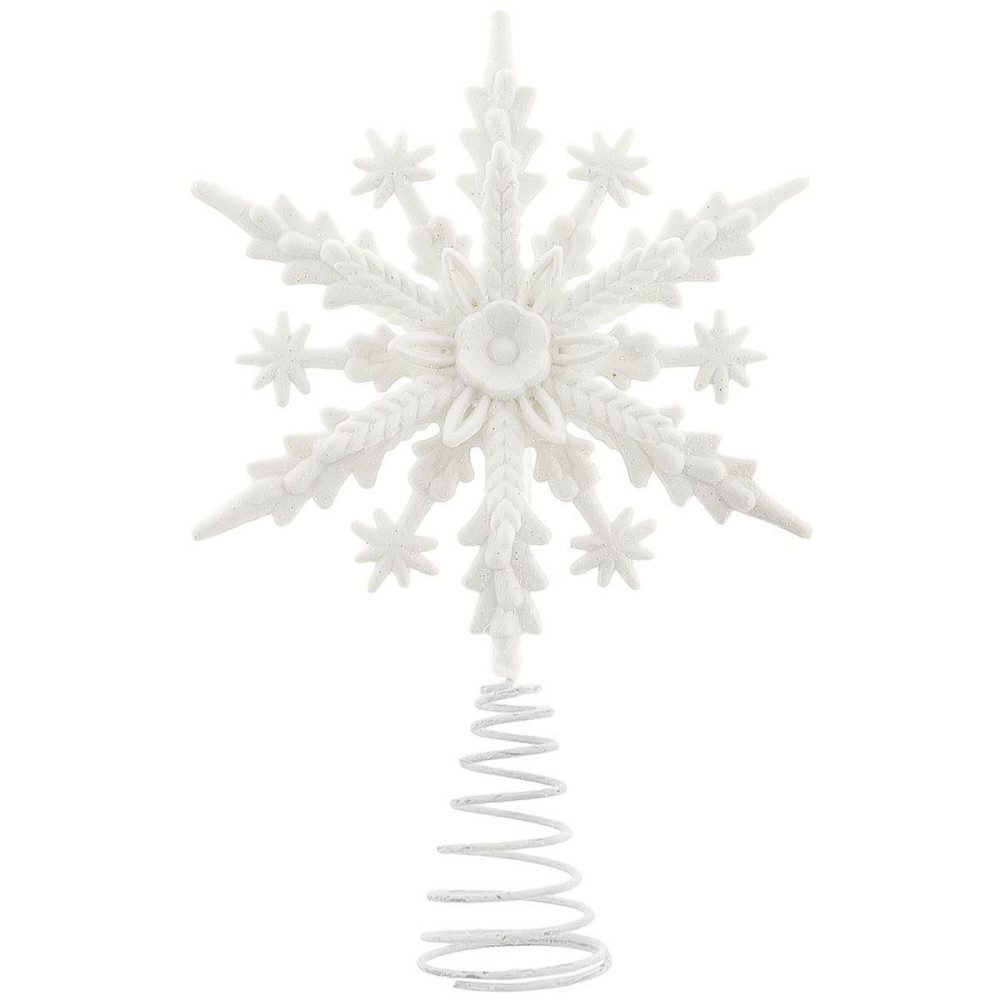 Верхушка для елки Звездочка декор 23 на 15 см белый Киев - изображение 1