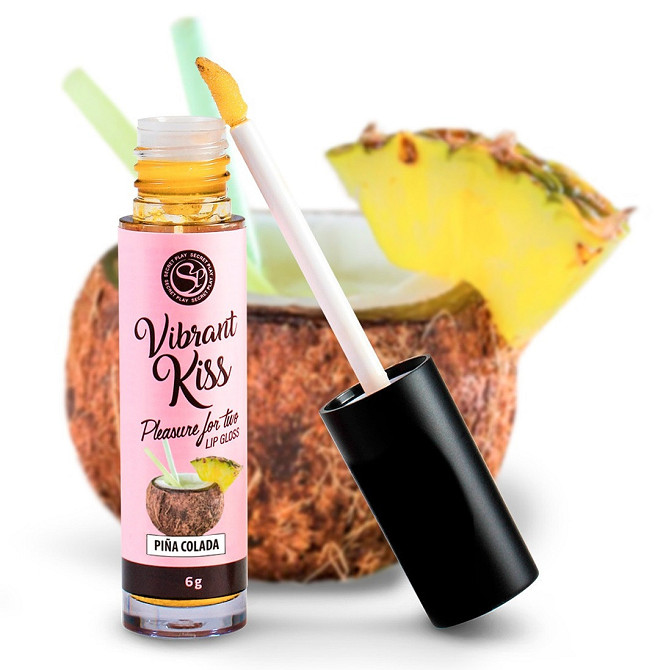 Блеск для губ с эффектом вибрации Secret Play - LIP GLOSS Vibrant Kiss Pina Colada, 6 грамм Sex Aura Киев - изображение 2