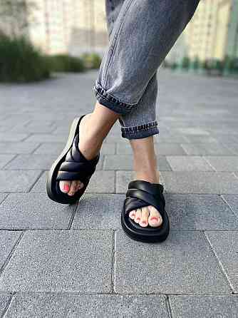 teona Шльопанці жіночі TEONA 265 чорні (літо, шкіра натуральна) (5247) Коломия