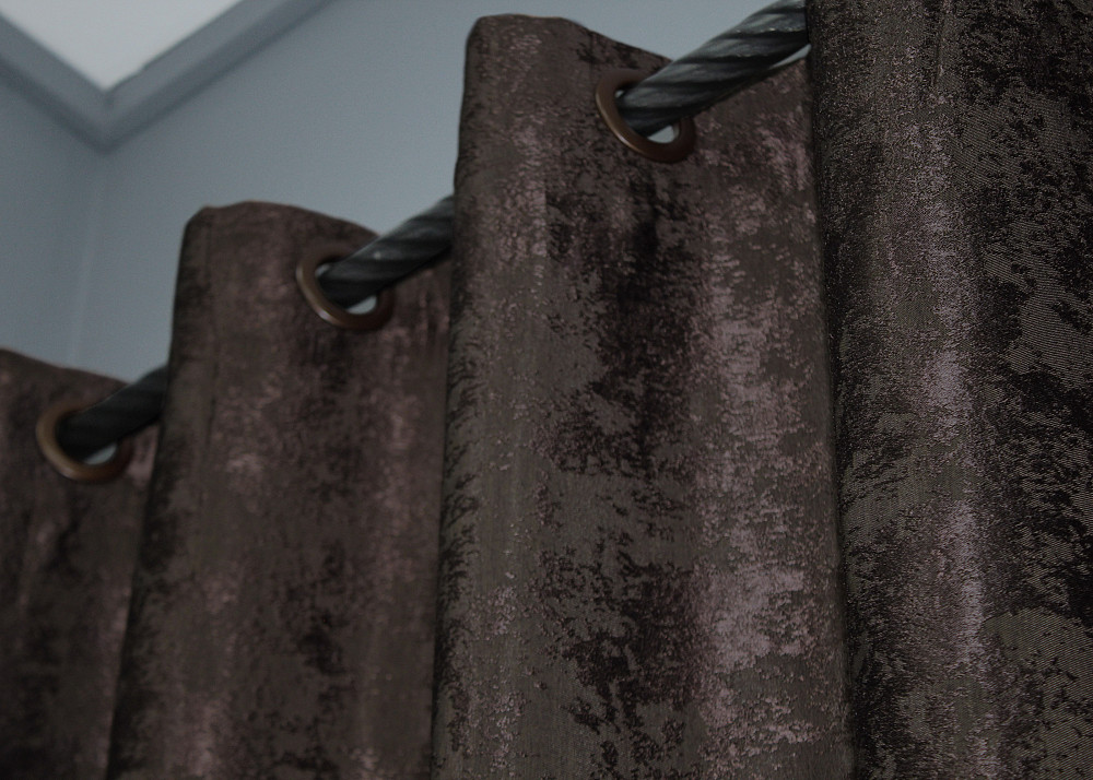 Комплект штор на люверсах VR-Textil Жакард Sultan XO № 1122ш Венге 150х250 см 2 шт (37-0207) Київ - фото 7