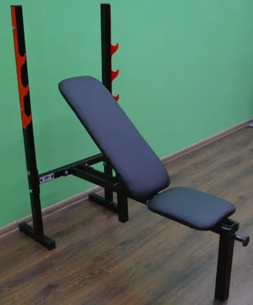 Лавка для жиму зі стійками Стандарт Стійки, лавки для жиму і присідань регульована Київ