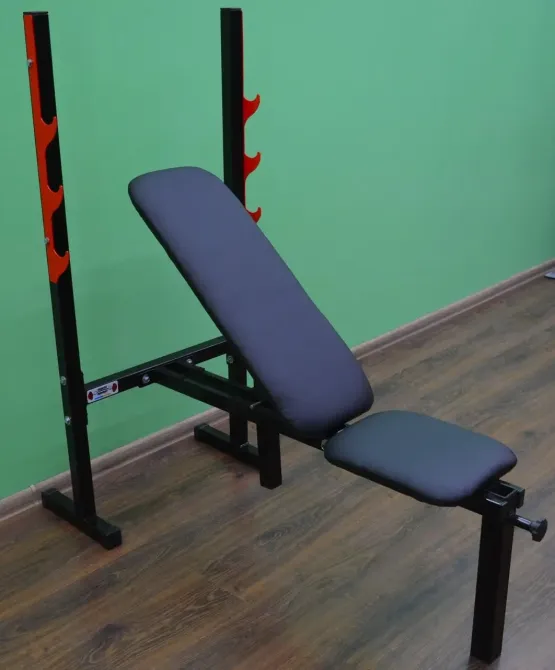 Скамья для жима со стойками Стандарт Стойки, скамьи для жима и приседаний регулируемая Киев - изображение 1