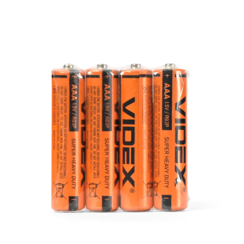 Батарейка сольова AAA/R03 (пл-4шт) Videx Житомир - фото 4