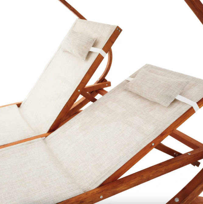 Садовий шезлонг Di Volio Pionza двомісний бежевий Київ - фото 8