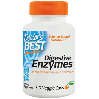 Витаминно-минеральный комплекс Doctor's Best Пищеварительные ферменты, Digestive Enzymes, 90 капсул (DRB-00047) Винница - изображение 1