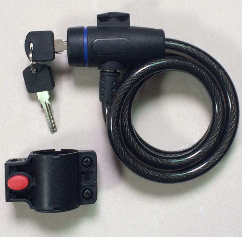 Замок велосипедный тросовый с держателем 10*1200 мм Feel Fit Бровары - изображение 3