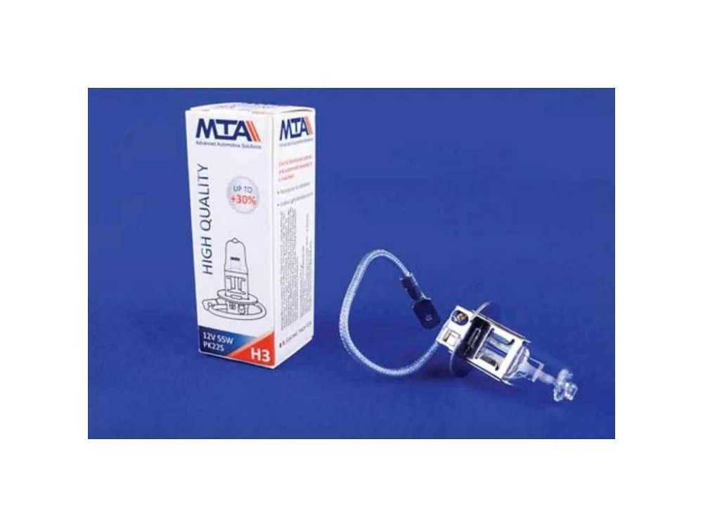 Автомобiльна лампа 12V H3 55W PK22S (картон) ТМ MTA Киев - изображение 1