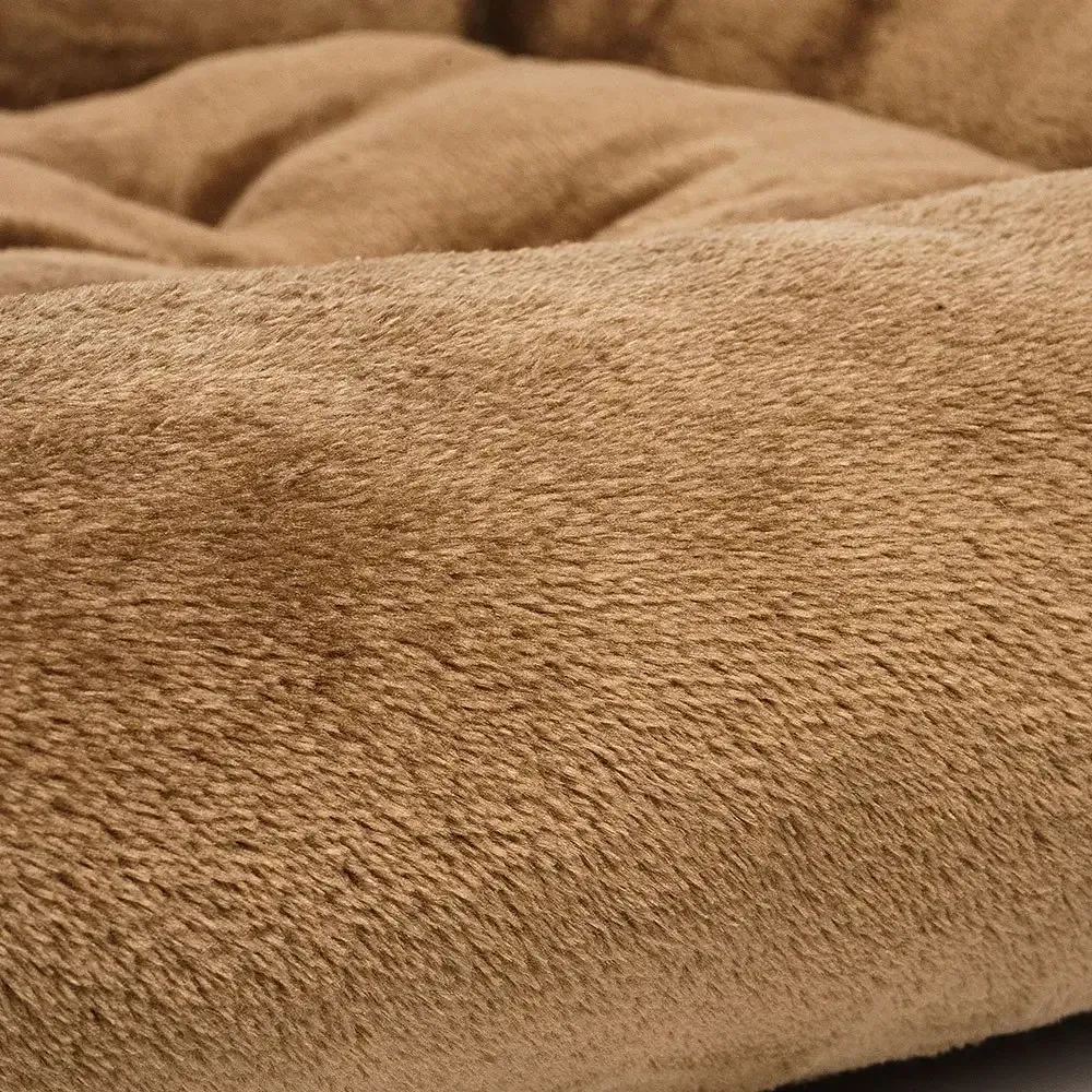 Лежанка ХайДог HiDOG плюшевая прямоугольная M для собаки или кота капучино (45 х 57 х 14 см) Киев - изображение 2