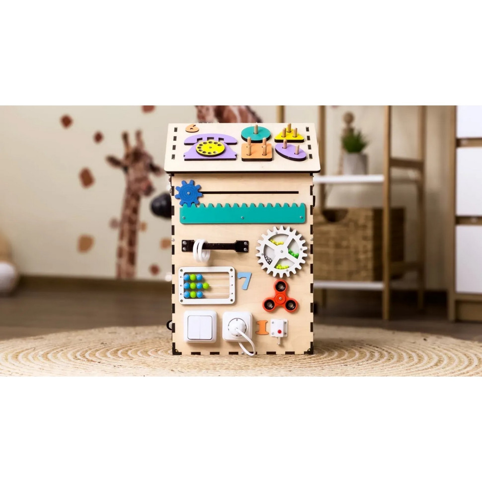 Розвиваюча іграшка Бізікуб "Будинок" TG200333 натуральний, 55х30 см Вінниця - фото 6