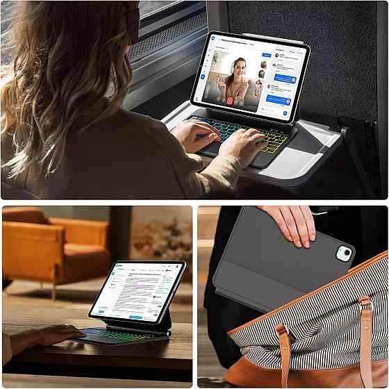 Magic Keyboard для iPad Air 13 (M3 2025, M2 2024) и iPad Pro 12.9 (3–6) Slim магнитная с трекпадом UK Киев
