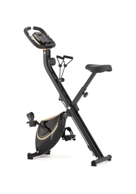 Велотренажер Gymtek FX600 магнітний складний з еспандерами золотий Київ - фото 1