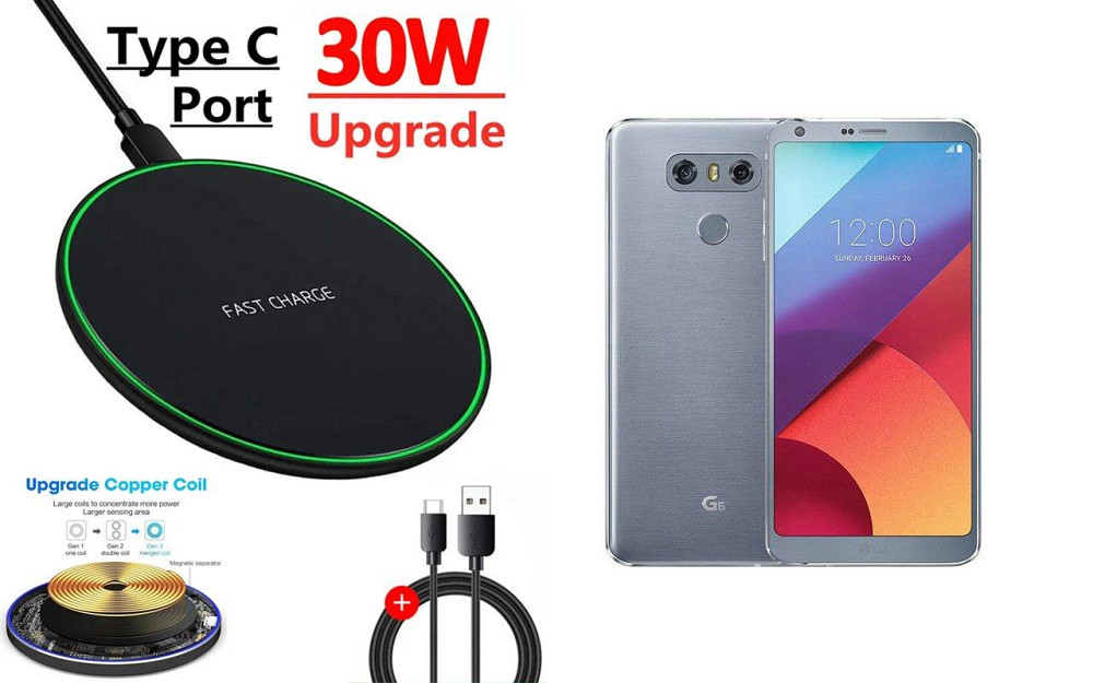 Бездротовий зарядний пристрій Copper до 30W для Honor Magic6 Pro, USB-C, LED Київ - фото 1