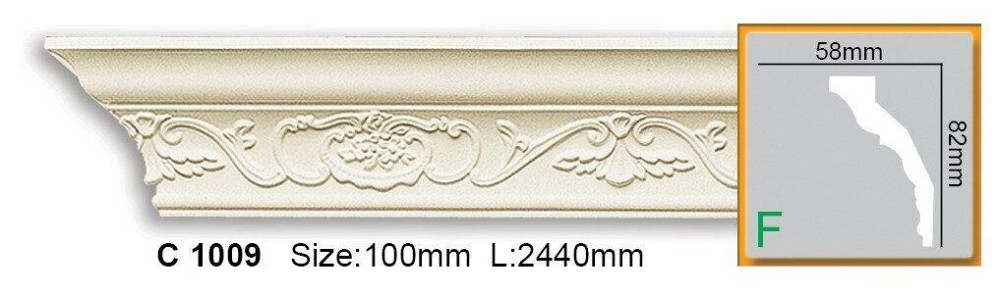 Карниз полиуретановый с орнаментом Gaudi Decor C 1009 Flexi Днепр - изображение 1