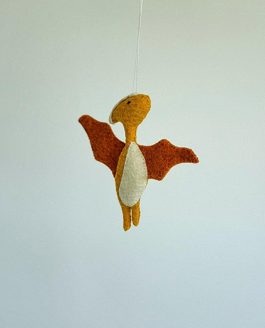 Мягкая фетровая игрушка динозавр птеродактиль ручной работы – безопасная развивающая игрушка Киев - изображение 4