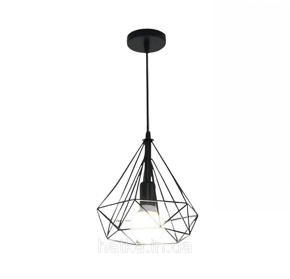 Подвесной светильник на один плафон VALESO TY01A-1 Лофт черный E27 Киев - изображение 1