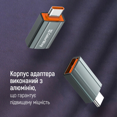 Переходник USB-A toUSB-C ColorWay (CW-AD-AC) Винница - изображение 3