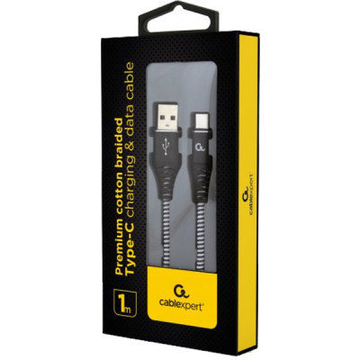 Дата кабель USB 2.0 AM to Type-C 1.0m Cablexpert (CC-USB2B-AMCM-1M-BW) Винница - изображение 2